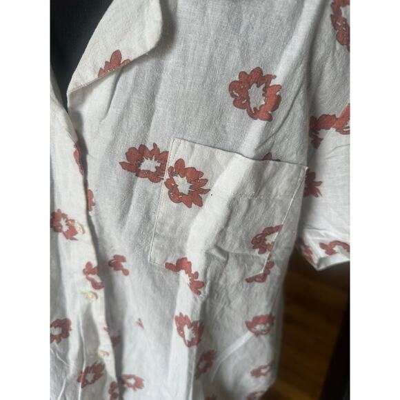 Dockers Women’s Classic Cotton-Linen Camp Collar Short Sleeve Shirt | Size XL - Picture 10 of 10